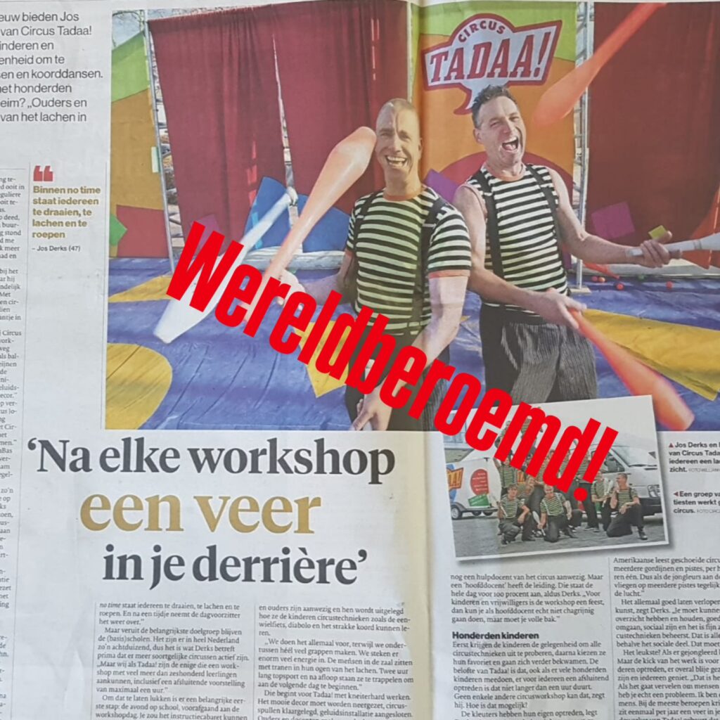 Tadaa! in de krant!